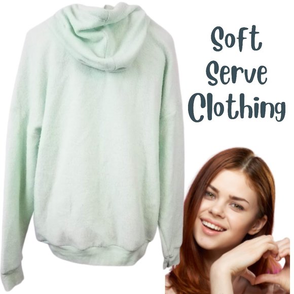 SOFT SERVE CLOTHING Mint Green Oversized Cloud Cotton Hoodie Women's Medium - Picture 1 of 6